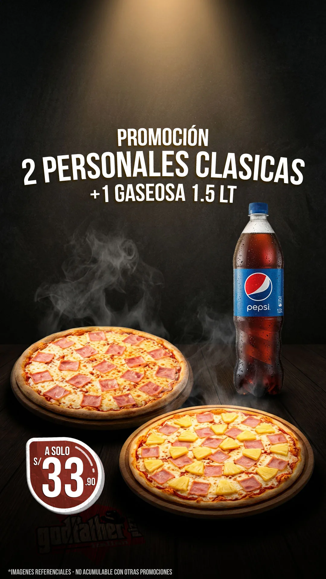 2 personales Clásicas con gaseosa